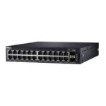 Dell Networking X1026P Smart Web Managed Switch, 24x 1GbE PoE (up to 12x PoE+) and 2x 1GbE SFP ports