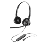 Poly EncorePro 320 Stereo USB-A Headset | Noise-Cancelling Mic | Inline Controls | Acoustic Protection | TAA Compliant | SKU 767G0AA