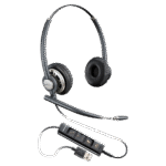 Poly EncorePro 725 USB-A Stereo Headset (TAA Compliant) | Dual-Ear | Noise-Canceling Mic | USB-A + USB-C Cable | SoundGuard DIGITAL | Contact Center Headset | 783M6AA